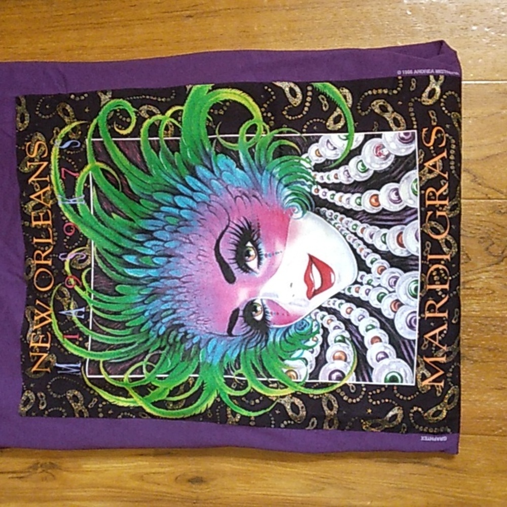 Vintage 1996 Mardi Gras New Orleans Purple Tee NWOT